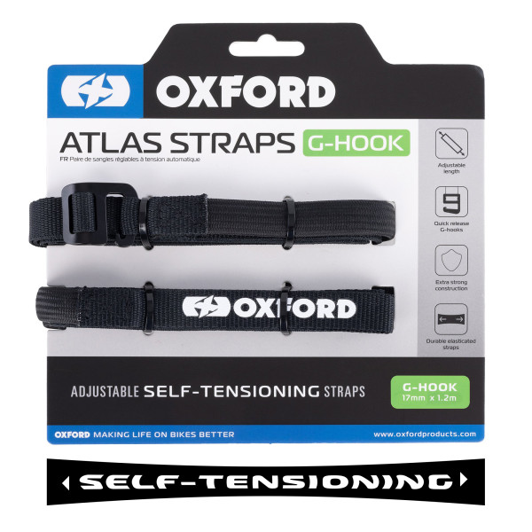 Oxford ATLAS G HOOK 17MM X 1.2M BLACK PAIR